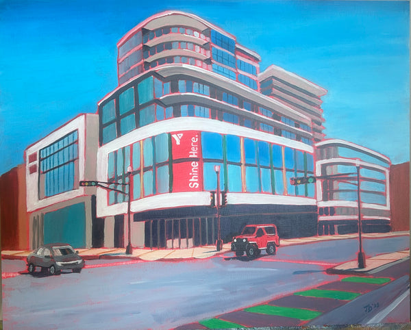 painting of the YMCA building in Halifax Nova Scotia