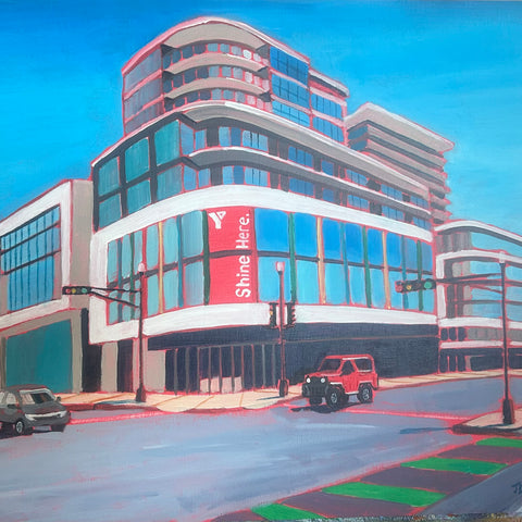 painting of the YMCA building in Halifax Nova Scotia